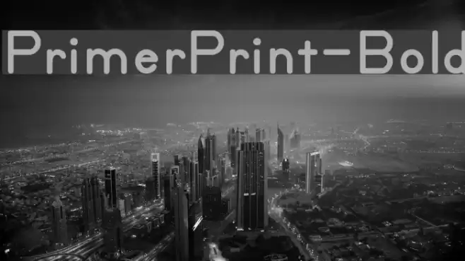 PrimerPrint-Bold Font examples