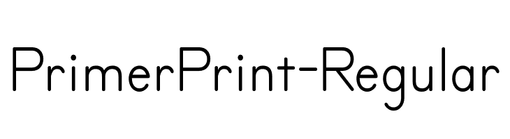 PrimerPrint-Regular  font caratteri gratis