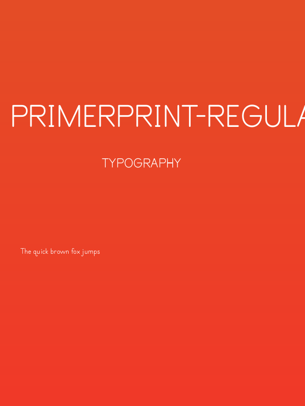 PrimerPrint-Regular Poster