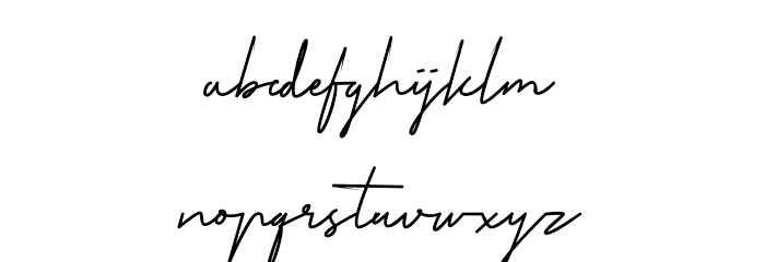 Primera_Signature Font LOWERCASE