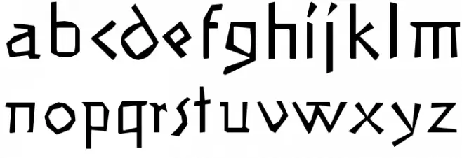 Primeval Schriftart Kleinbuchstaben
