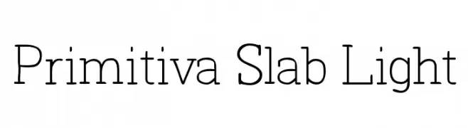 Primitiva Slab Light  Frei Schriftart Herunterladen