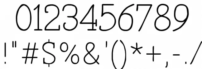 Primitiva Slab Light Font OTHER CHARS