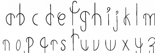 Primitive Alien Font Litere mici