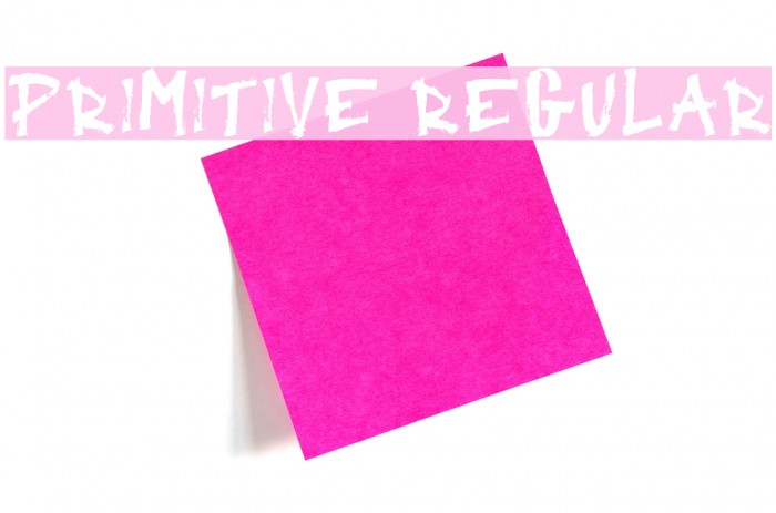 Primitive Regular Font examples