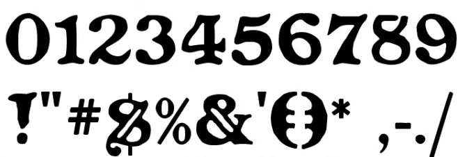 Primitive Font OTHER CHARS