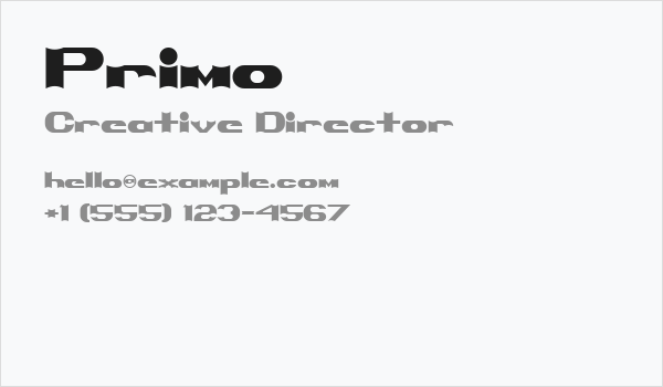 Primo Business Card