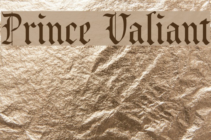 Prince Valiant Font examples