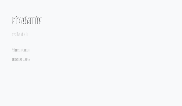 PrinceCharming Business Card