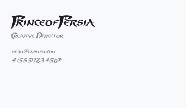PrinceofPersia Business Card