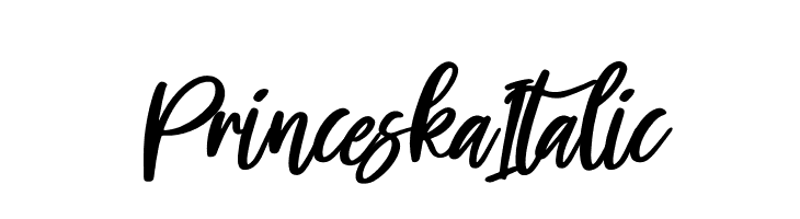 Princeska Italic  Frei Schriftart Herunterladen