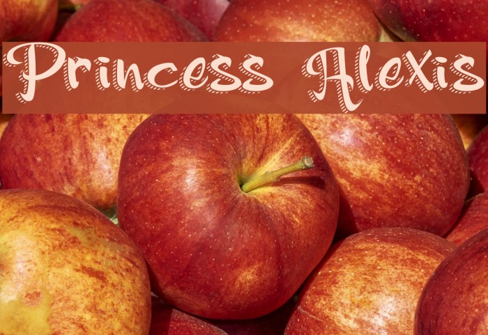 Princess Alexis Font examples