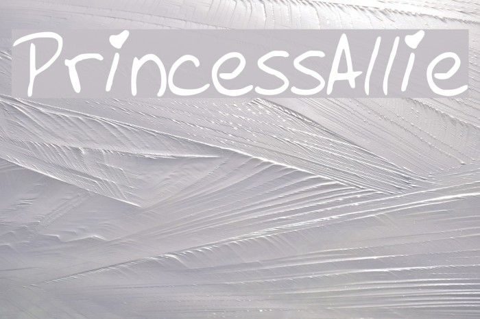 PrincessAllie Font examples