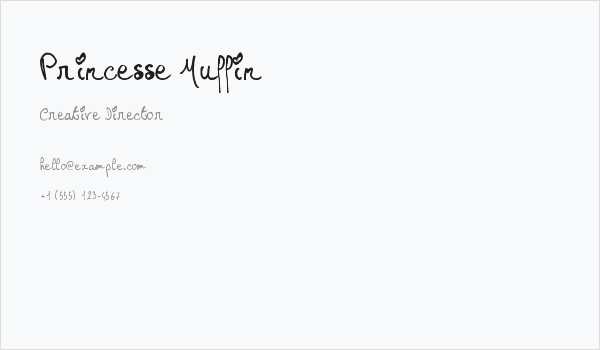 Princesse Muffin Business Card