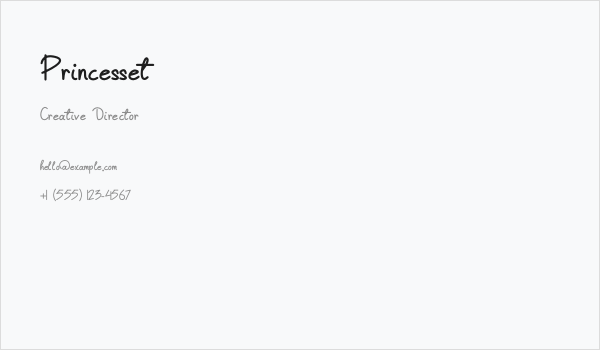 Princesset Business Card