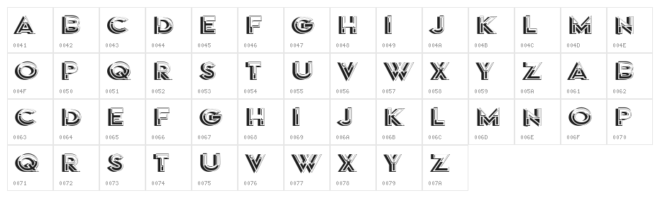 Princino Regular Character Map