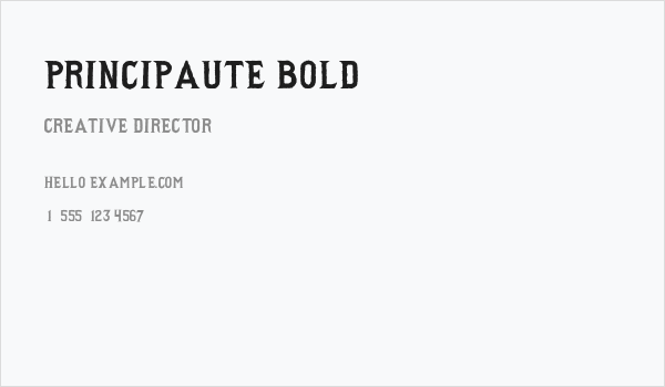 Principaute Bold Business Card