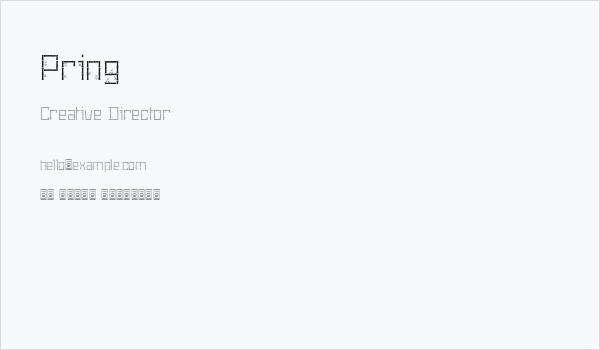 Pring Business Card