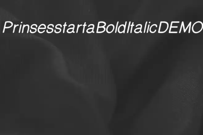 PrinsesstartaBoldItalicDEMO Font examples