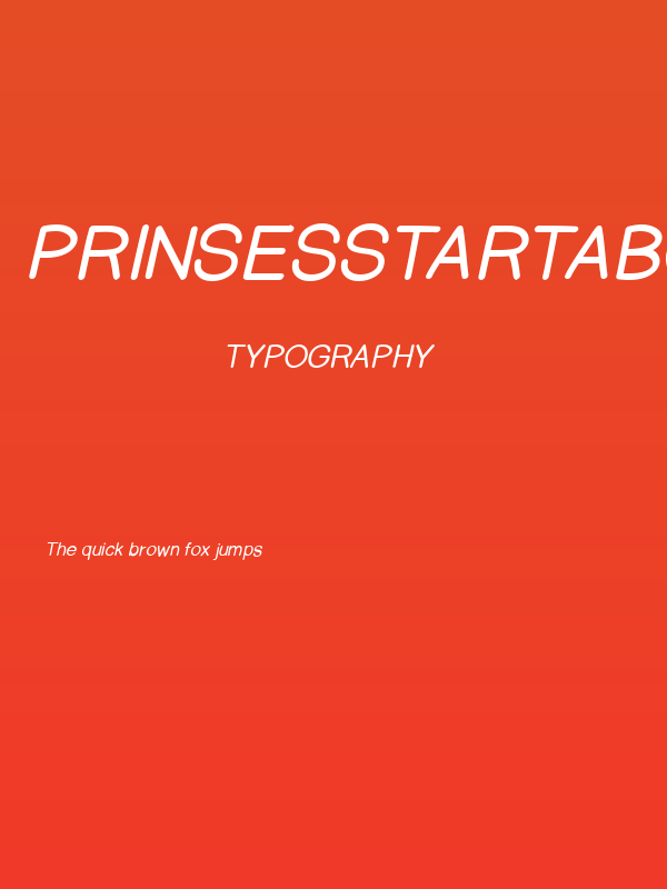 PrinsesstartaBoldItalicDEMO Poster