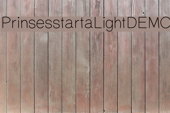 PrinsesstartaLightDEMO Font examples