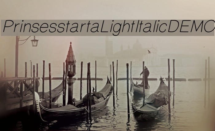 PrinsesstartaLightItalicDEMO Font examples