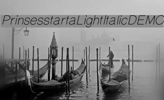 PrinsesstartaLightItalicDEMO Font examples