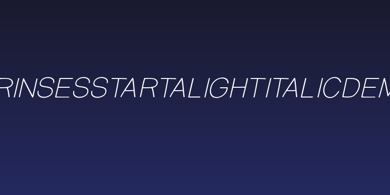 PrinsesstartaLightItalicDEMO Social Header