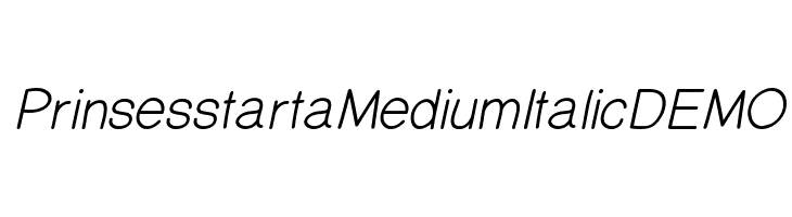 PrinsesstartaMediumItalicDEMO Font