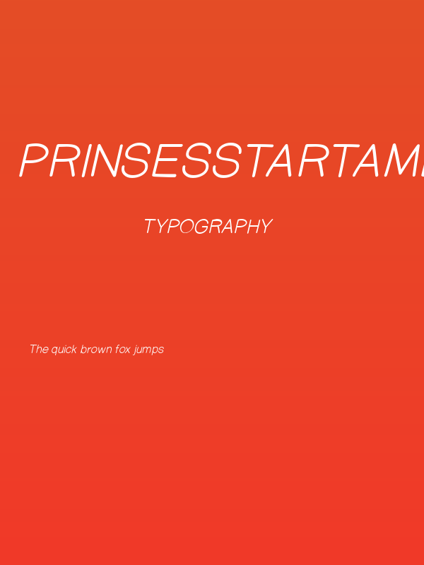 PrinsesstartaMediumItalicDEMO Poster