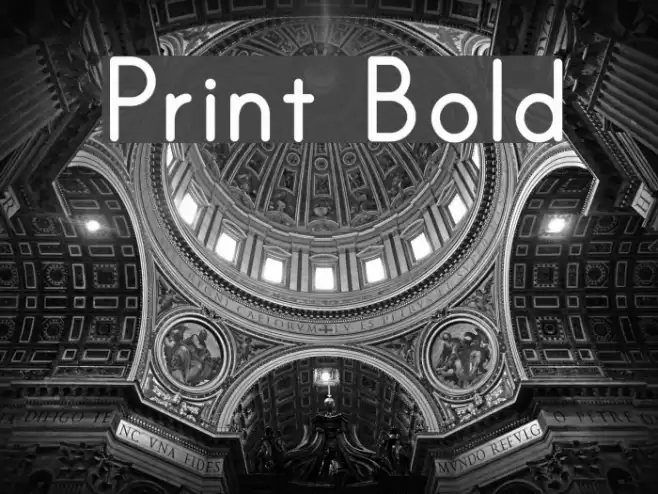 Print Bold Font examples