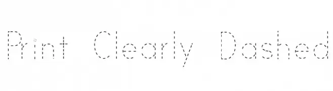 Print Clearly Dashed  Frei Schriftart Herunterladen
