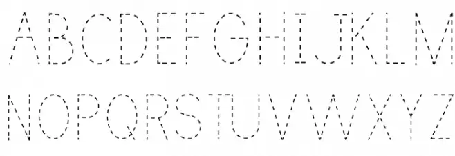 Print Clearly Dashed Schriftart Groß