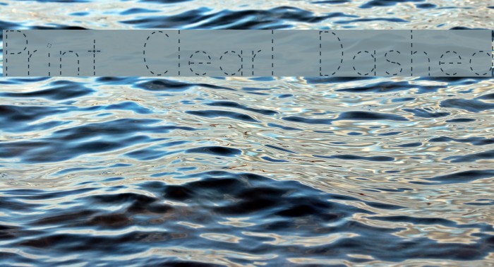 Print Clearly Dashed Font examples