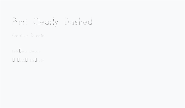 Print Clearly Dashed Business Card