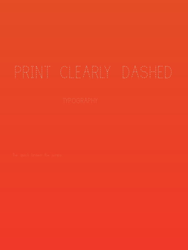 Print Clearly Dashed Poster