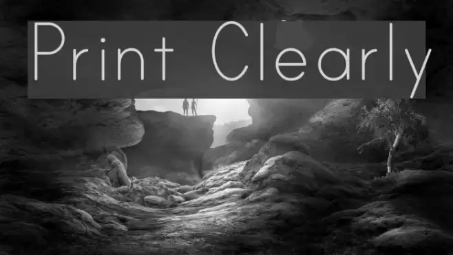 Print Clearly フォント examples