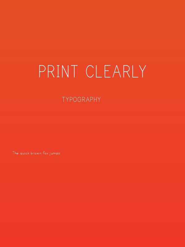 Print Clearly Poster