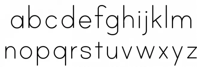 Print Clearly フォント 小文字