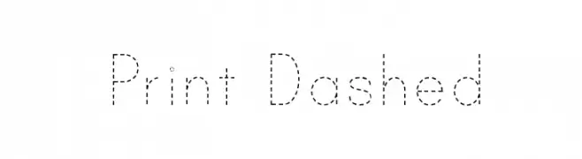 Print Dashed  Frei Schriftart Herunterladen