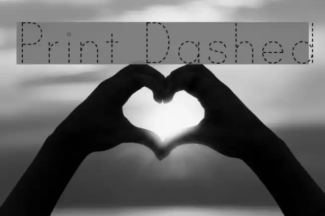 Print Dashed Шрифта examples