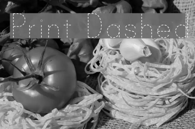 Print Dashed Шрифта examples