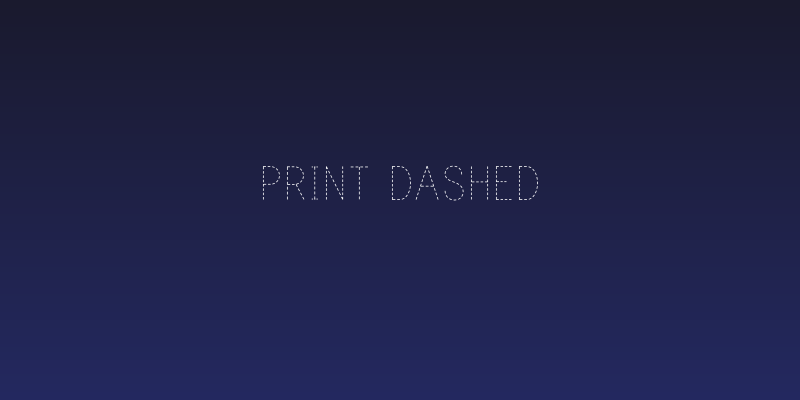 Print Dashed Social Header