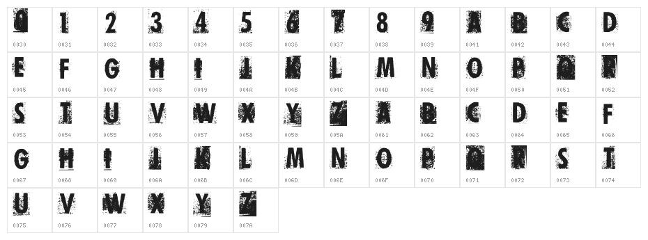 Print Error Character Map