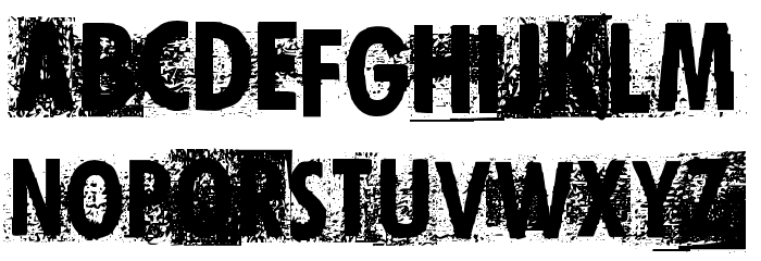 Print Error Font LOWERCASE