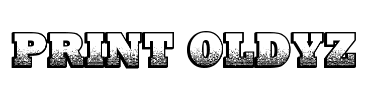 Print Oldyz Font