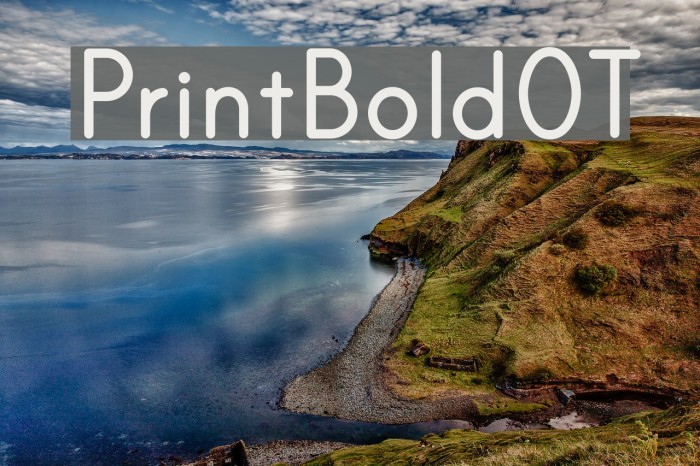 PrintBoldOT Font examples
