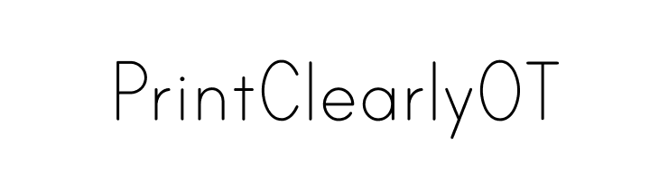 PrintClearlyOT Font