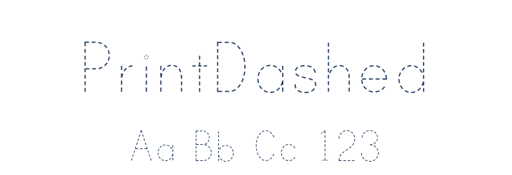 PrintDashed Font Preview