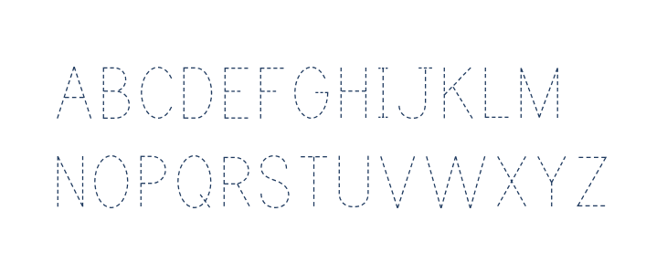 PrintDashed Uppercase